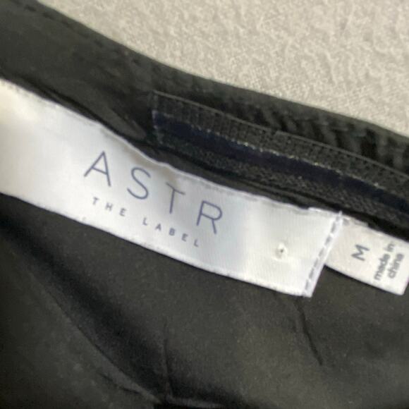 ASTR The Label Joelle One Shoulder Black Midi Dress Size Medium - Picture 5 of 6